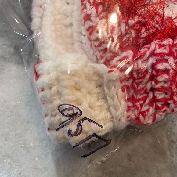 Handmade Crochet Chunky Ribbed Upcycled Multi Fiber Scrappy Yarn Beanie Hat - Picture 4 of 7